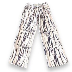 Jolt Tie Dye Wide Leg Paperbag Drawstring Waist Beach Pants Sz Small
Linen Blend